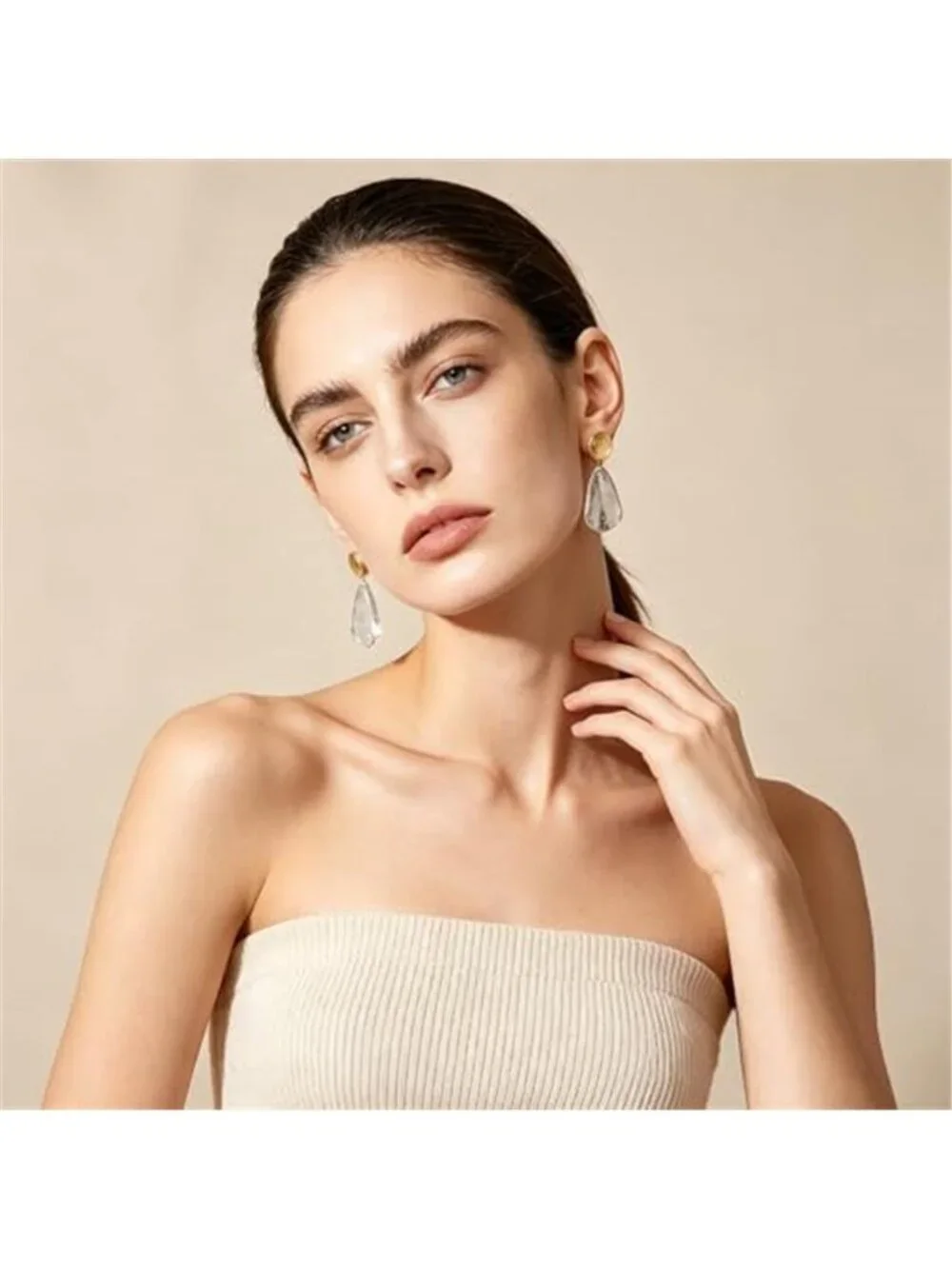 Women's Geometric Chunky Dangle Earring Trendy Gold Plated Earrings